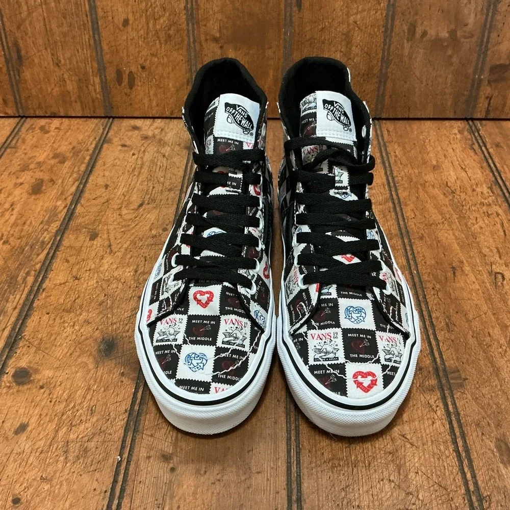 RARE Vans Sk8 Hi Tapered Sneaker Kicks Love Letters Black M 7 W 8.5 VN0A4U16B0A